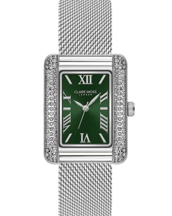 Ceas quartz cu logo pe cadran, Argintiu
