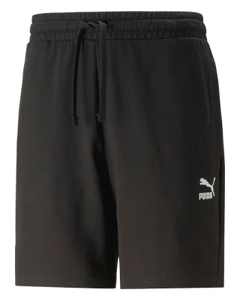 Pantaloni scurti cu snur si logo brodat Classics 8, Negru