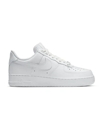Pantofi sport din piele ecologica Air Force 1, Alb optic