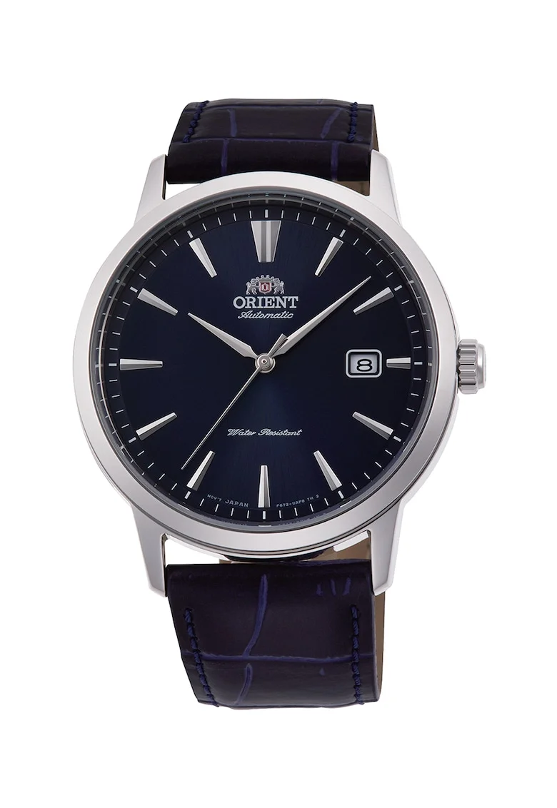 Ceas automatic rotund, Negru/Bleumarin
