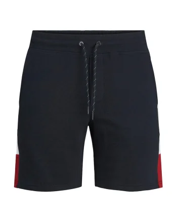 Pantaloni scurti sport cu model colorblock, Bleumarin