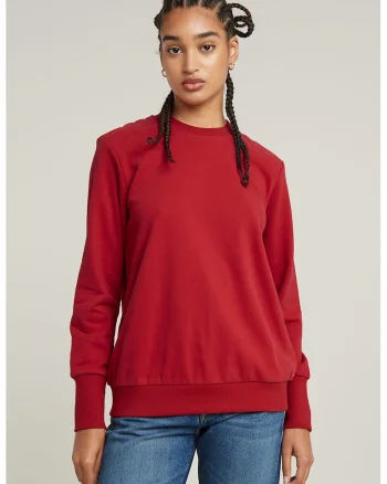 Bluza de trening din amestec de bumbac organic, Rosu