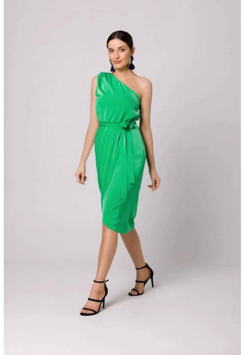 Rochie eleganta cu un umar,, Verde