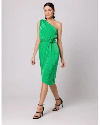 Rochie eleganta cu un umar,, Verde