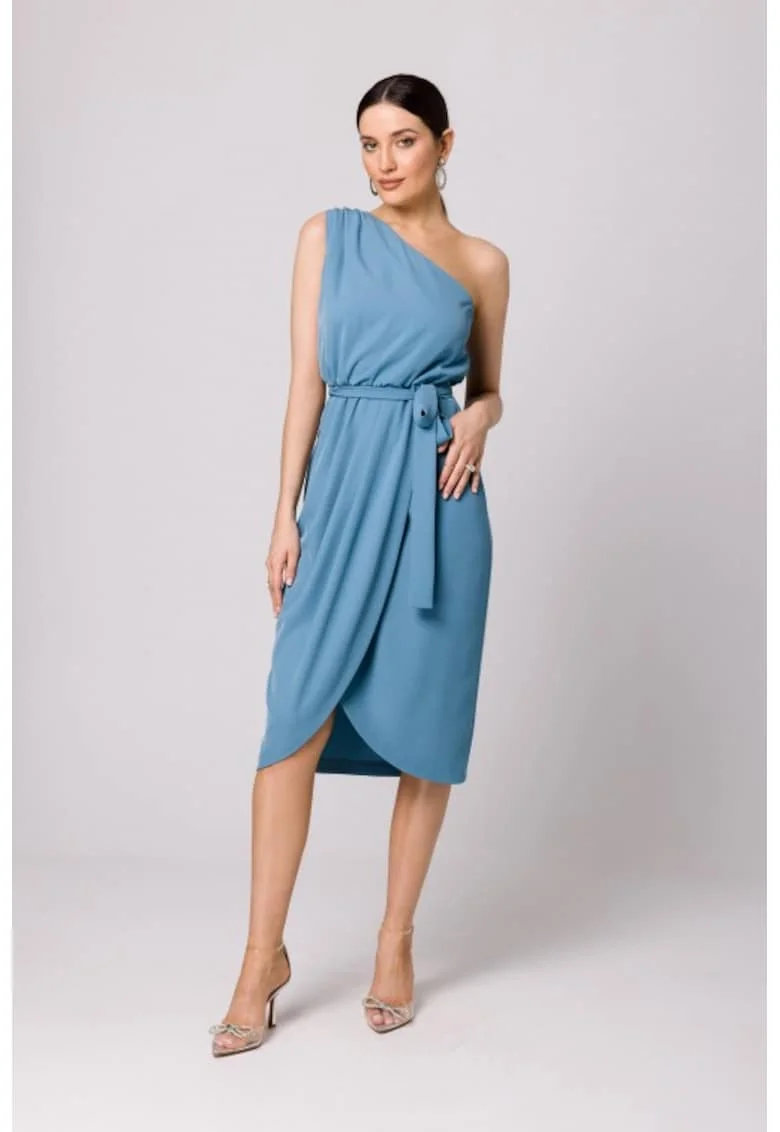 Rochie eleganta cu un umar,, Albastru
