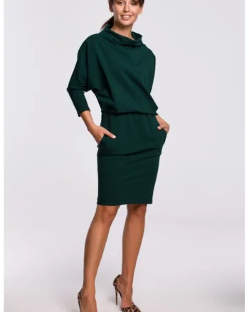Rochie mulata cu maneci kimono,, Verde