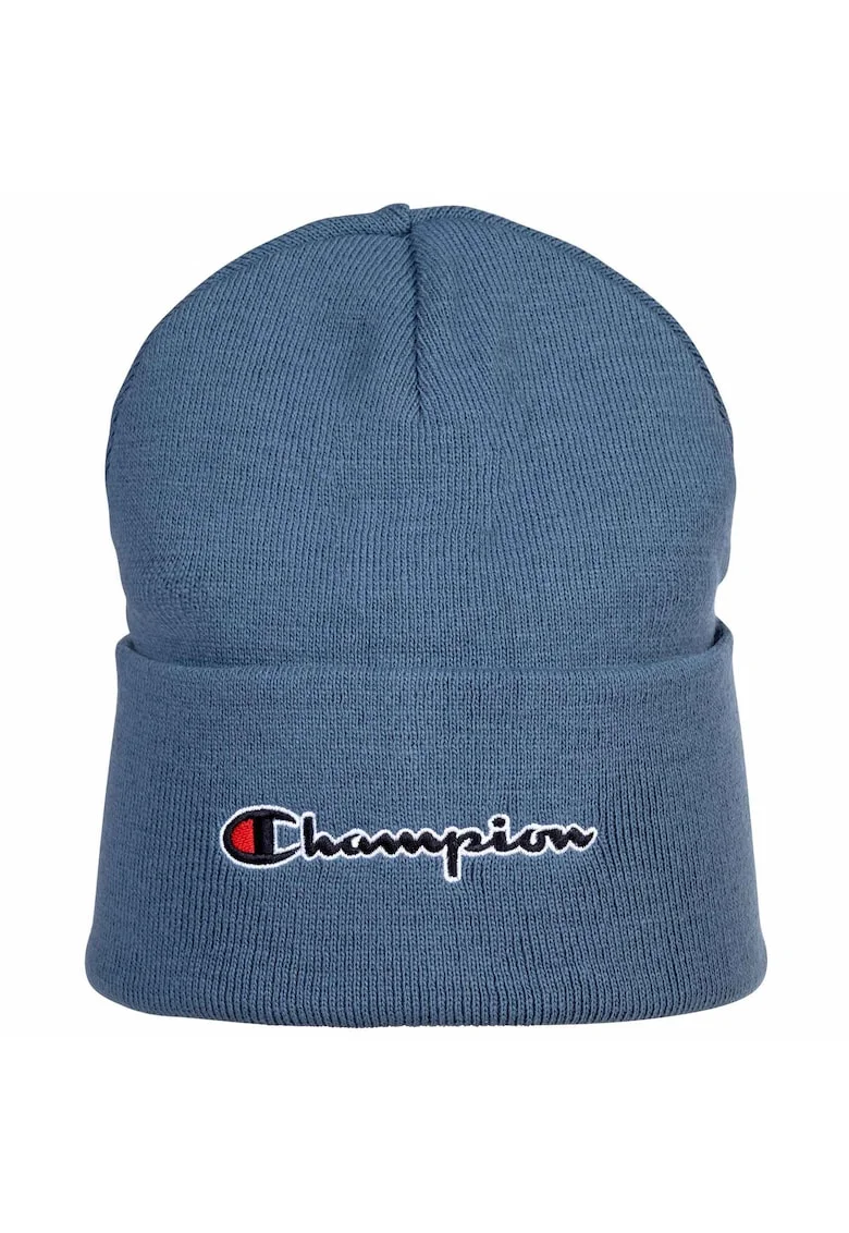 Caciula unisex cu logo brodat 13033, Albastru