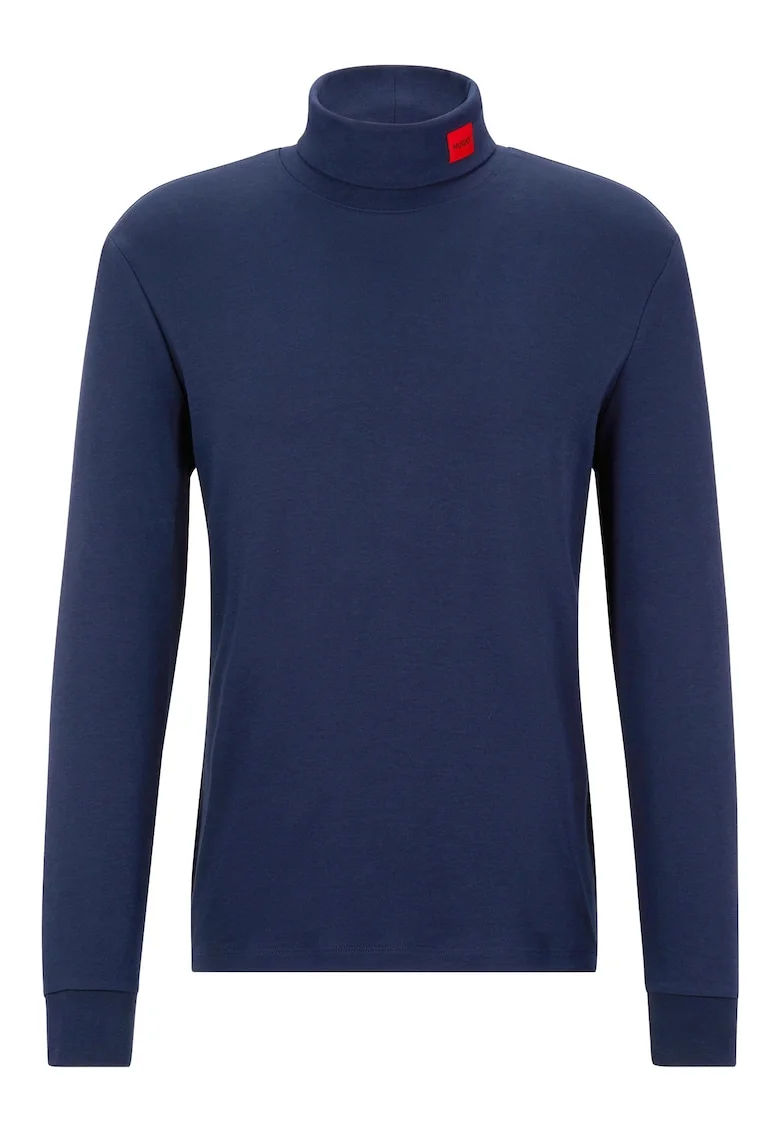 Bluza slim fit cu guler inalt Derollo, Albastru royal