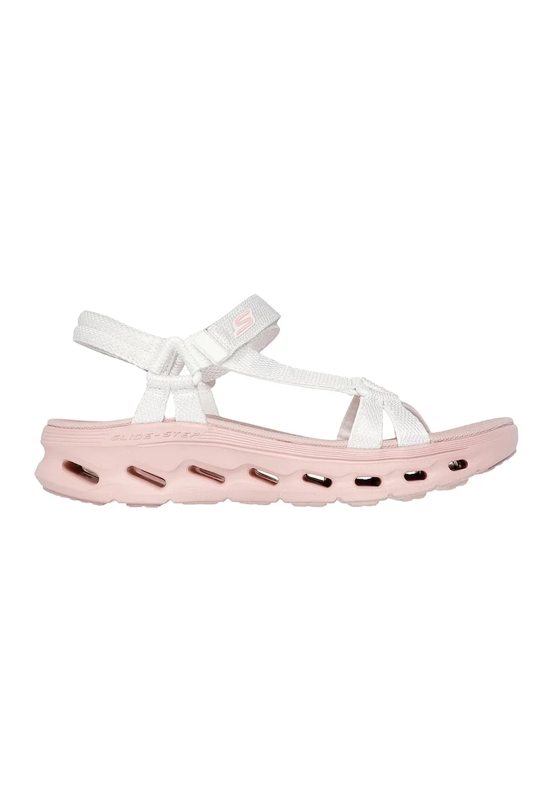 Sandale din material textil cu velcro Go Walk Glide Step, Alb