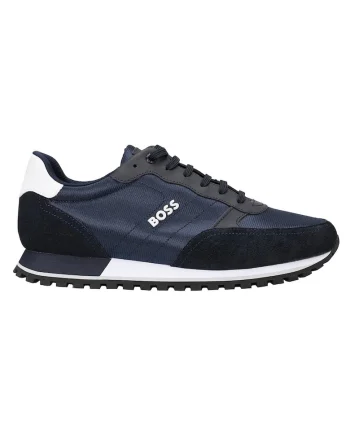 Pantofi sport cu detalii de piele intoarsa Parkour-L Runn 15219, Alb/Negru/Bleumarin