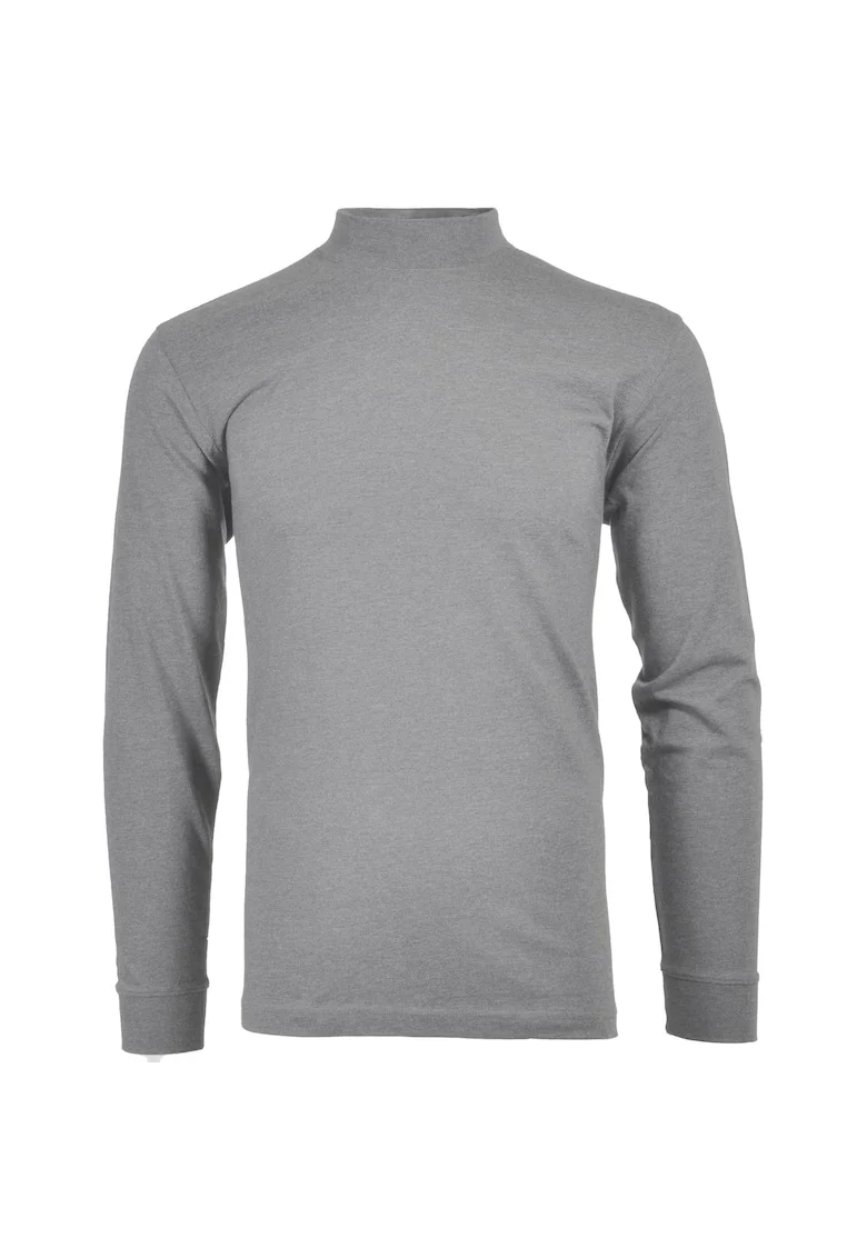 Bluza regular fit cu guler mediu, Gri