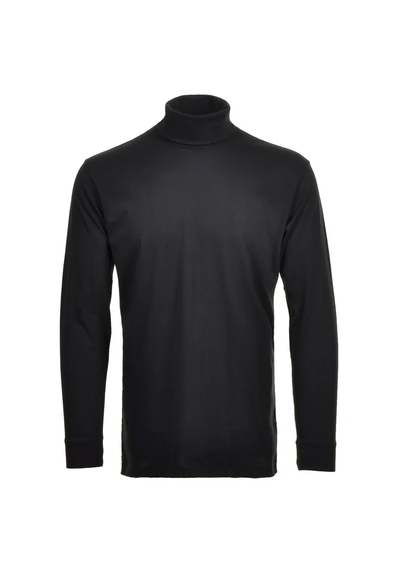 Bluza uni cu guler inalt, Negru