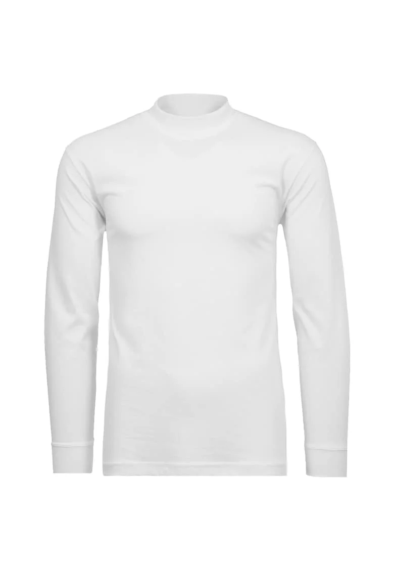 Bluza regular fit cu guler mediu, Alb