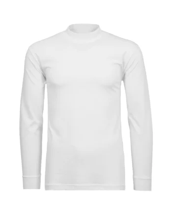 Bluza regular fit cu guler mediu, Alb