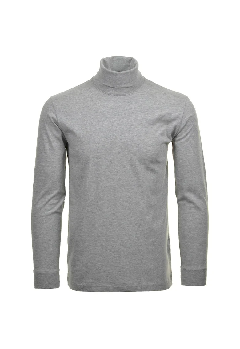 Bluza uni cu guler inalt, Gri