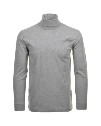 Bluza uni cu guler inalt, Gri