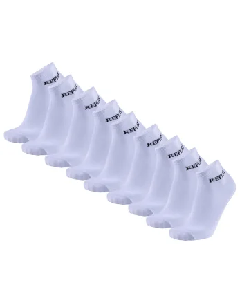 Set de sosete scurte unisex - 9 perechi, Alb