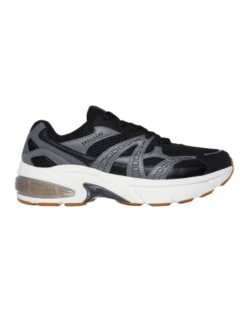 Pantofi sport din plasa cu garnituri din piele ecologica Shadow Stel, Negru/Gri