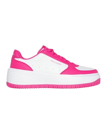 Pantofi sport din piele ecologica cu garnituri contrastante Grand 92 Steady Winn, Alb/Roz neon