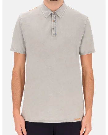 Distretto, Tricou polo din bumbac, Gri