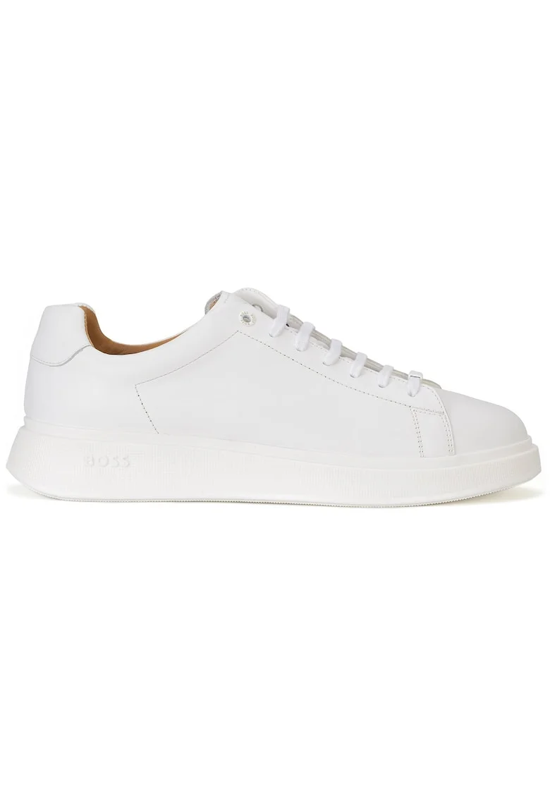 Pantofi sport low-cut din piele, Alb