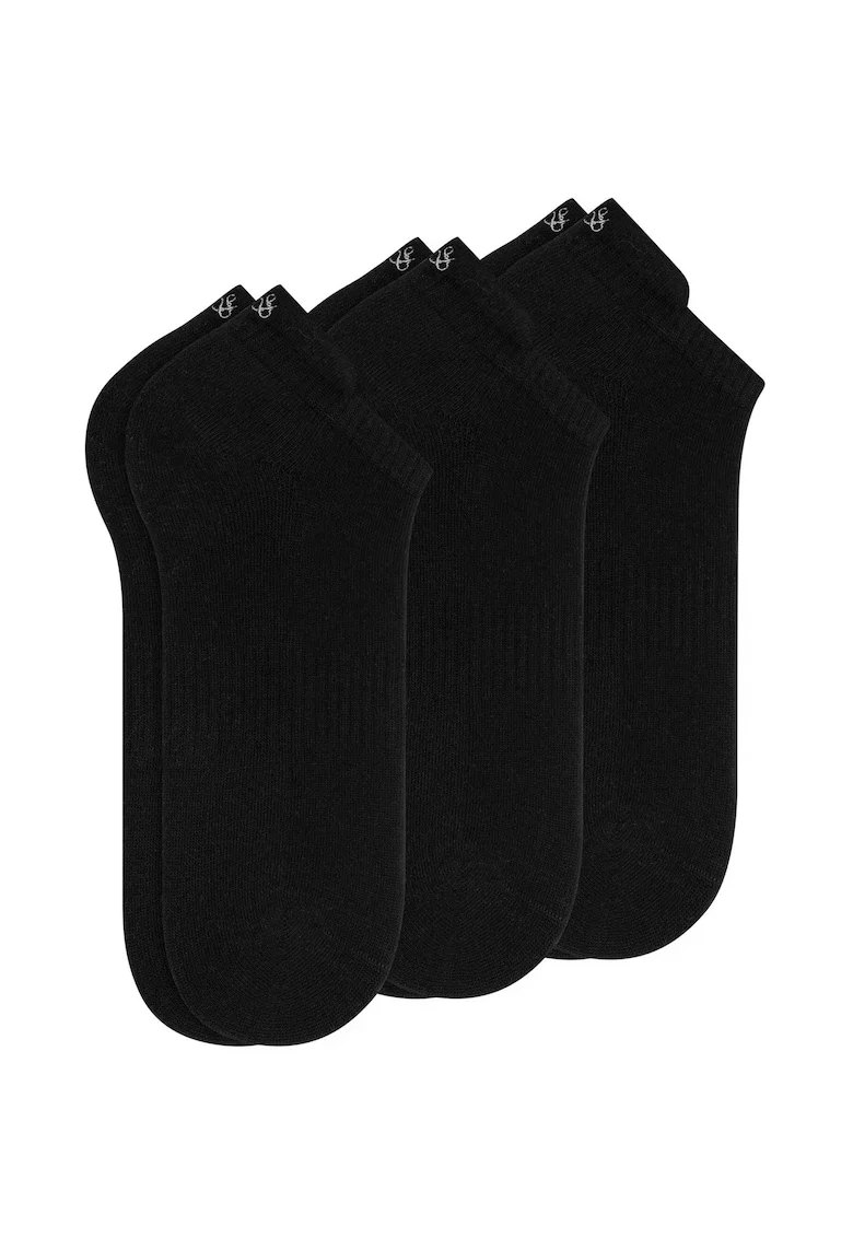 Set de sosete pana la glezna - 3 Perechi, Negru