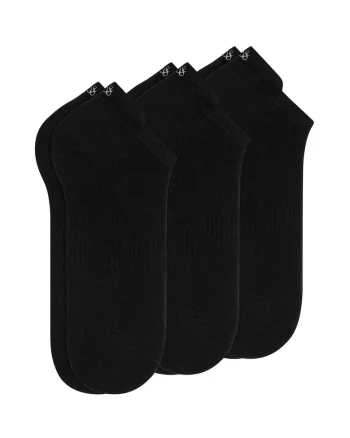 Set de sosete pana la glezna - 3 Perechi, Negru