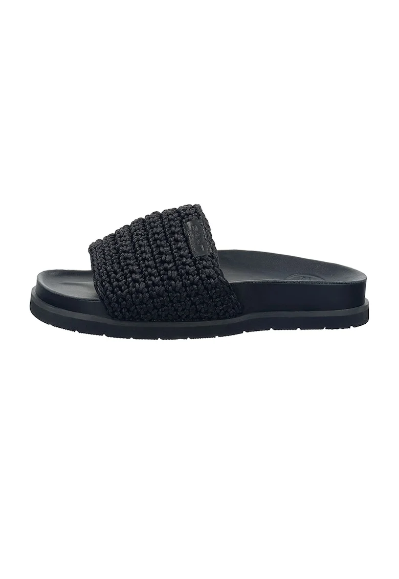 Papuci cu segment tricotat Mardale, Negru