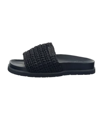 Papuci cu segment tricotat Mardale, Negru