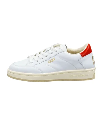 Pantofi sport de piele Prepla, Rosu/Alb