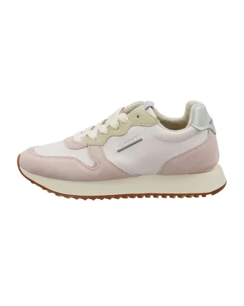 Pantofi sport cu garnituri de piele intoarsa Bevinda, Roz deschis