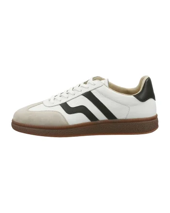 Pantofi sport de piele cu garnituri contrastante Cuzmo, Alb/Negru/Grej