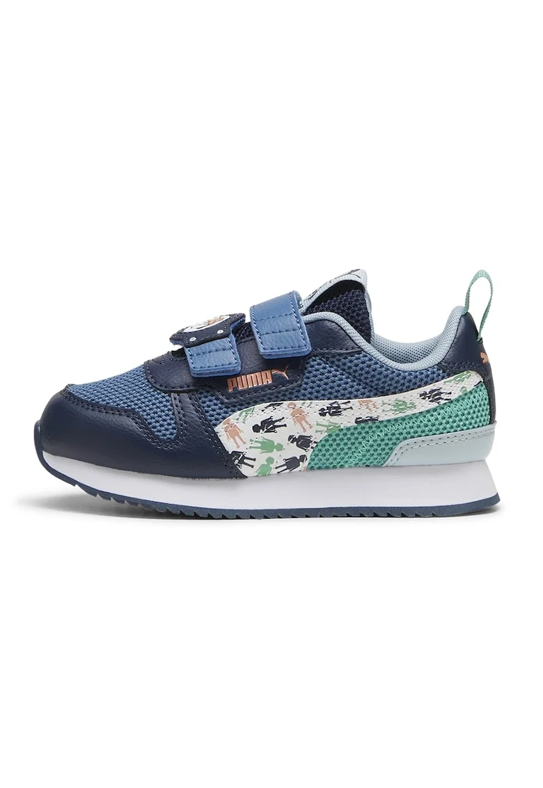 Pantofi sport cu velcro R78 Playmobil, Bleumarin/Verde menta