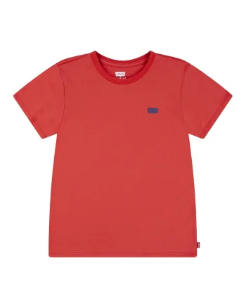 Tricou cu decolteu la baza gatului Batwing Chest Hit, Rosu
