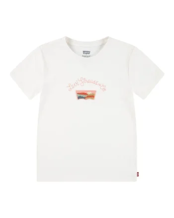 Tricou din amestec de bumbac cu decolteu la baza gatului, Rosu/Piersica/Alb optic