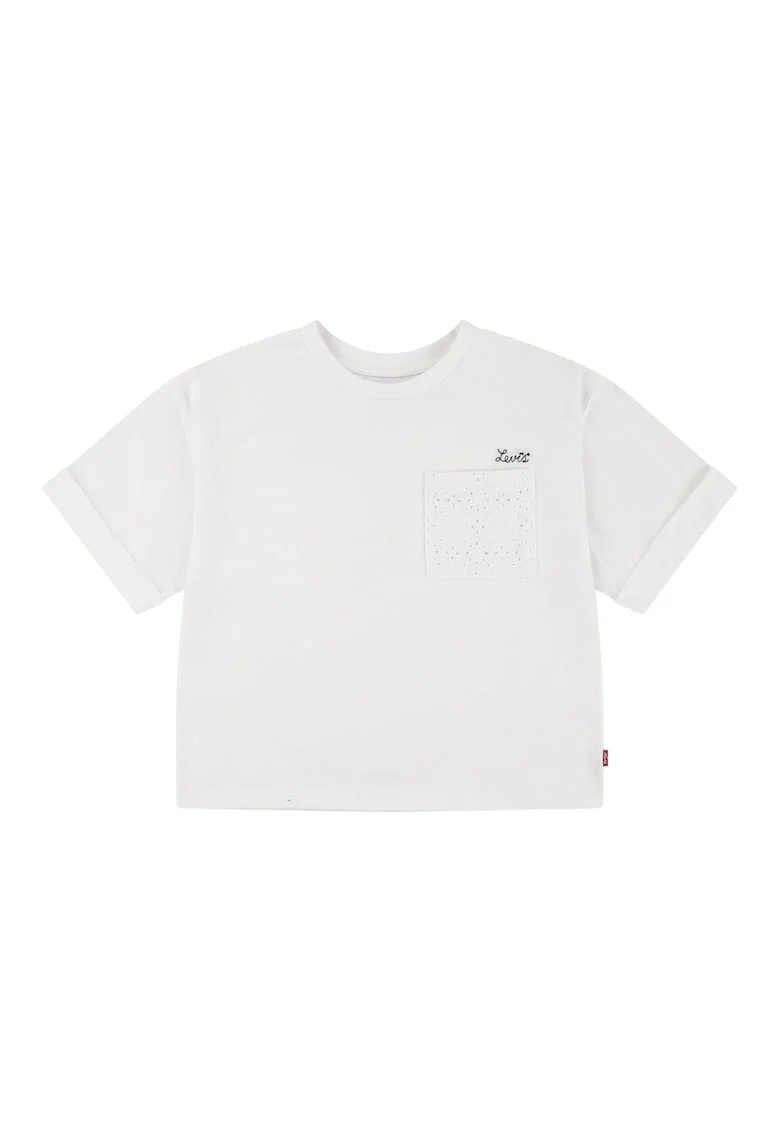 Tricou din amestec de bumbac cu bumbac frontal, Gri deschis