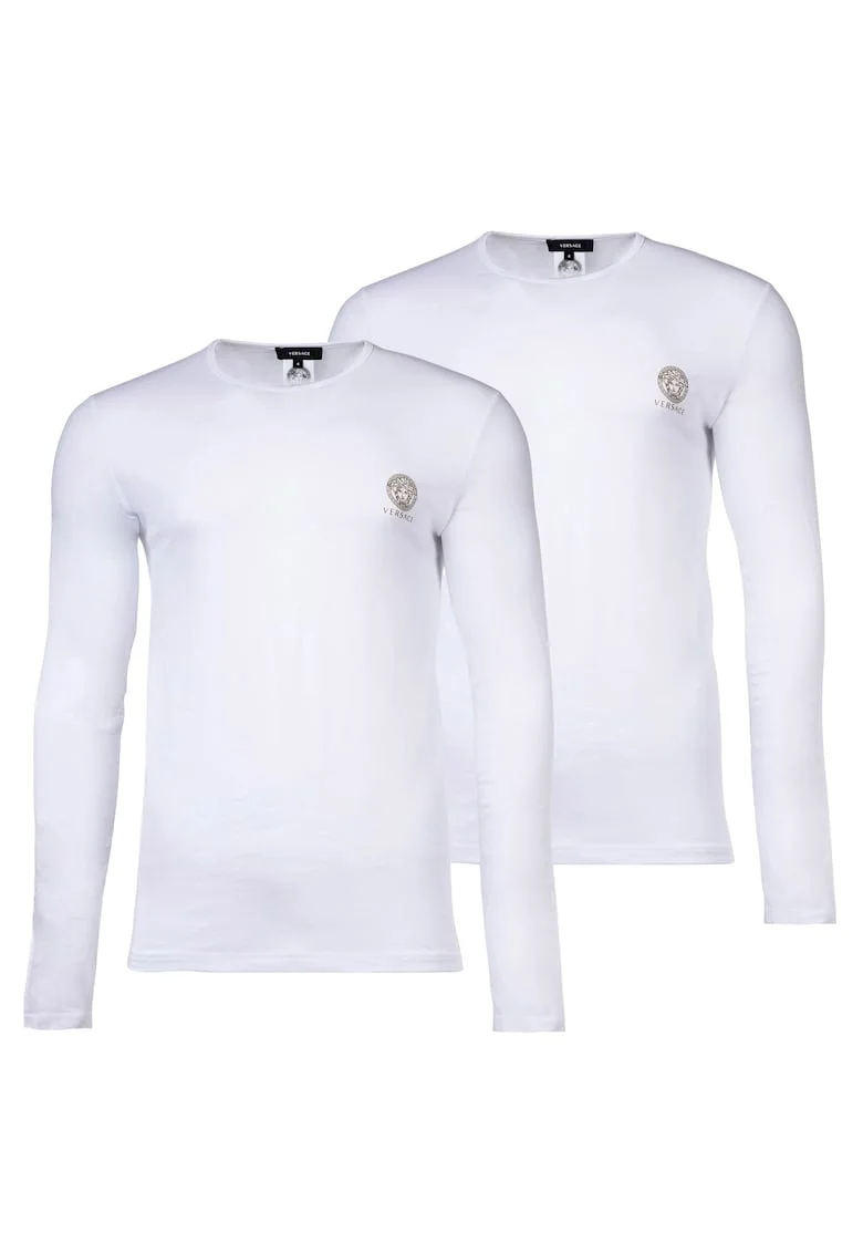 Set de bluze din amestec de bumbac - 2 piese, Alb