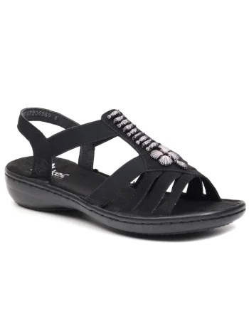 Sandale dama 60806 00 negru,  Negru