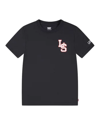 Tricou din amestec de bumbac cu logo, Negru stins
