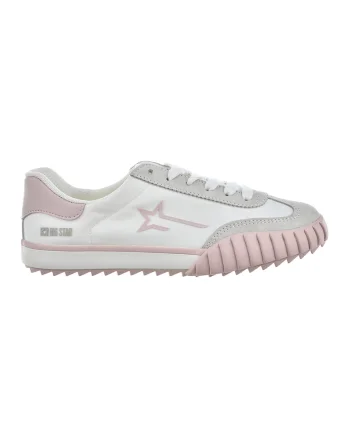 Pantofi sport low-cut cu garnituri de material sintetic, Gri deschis/Roz pastel/Alb murdar
