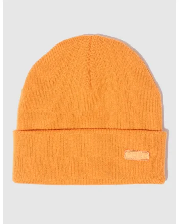 Caciula unisex elastica cu aplicatie logo, Portocaliu