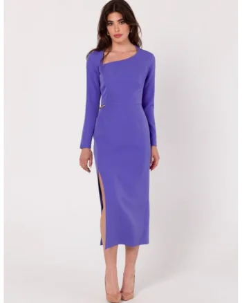 Rochie cu decolteu asimetric,, Violet
