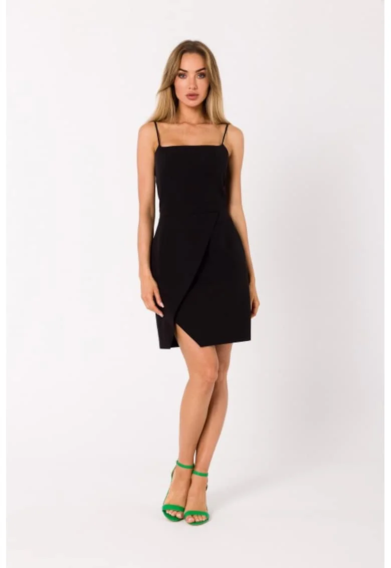 Rochie mini eleganta cu bretele,, Negru