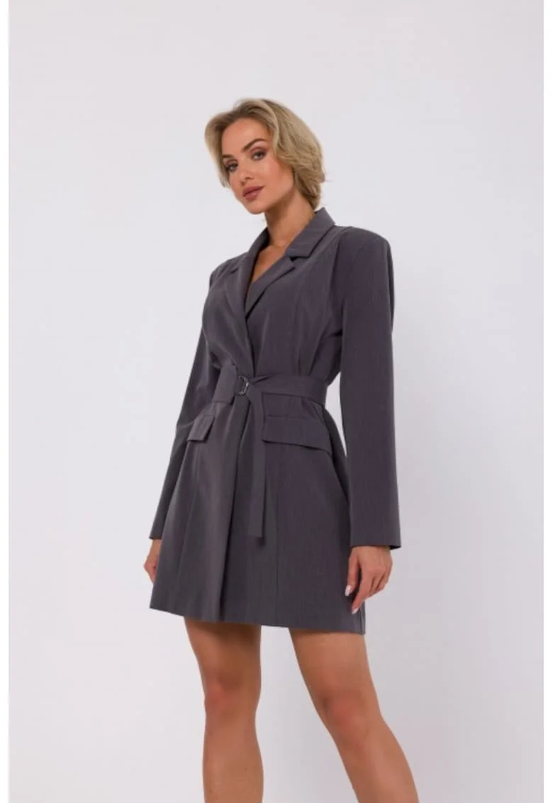 Rochie sacou cu curea,, Gri