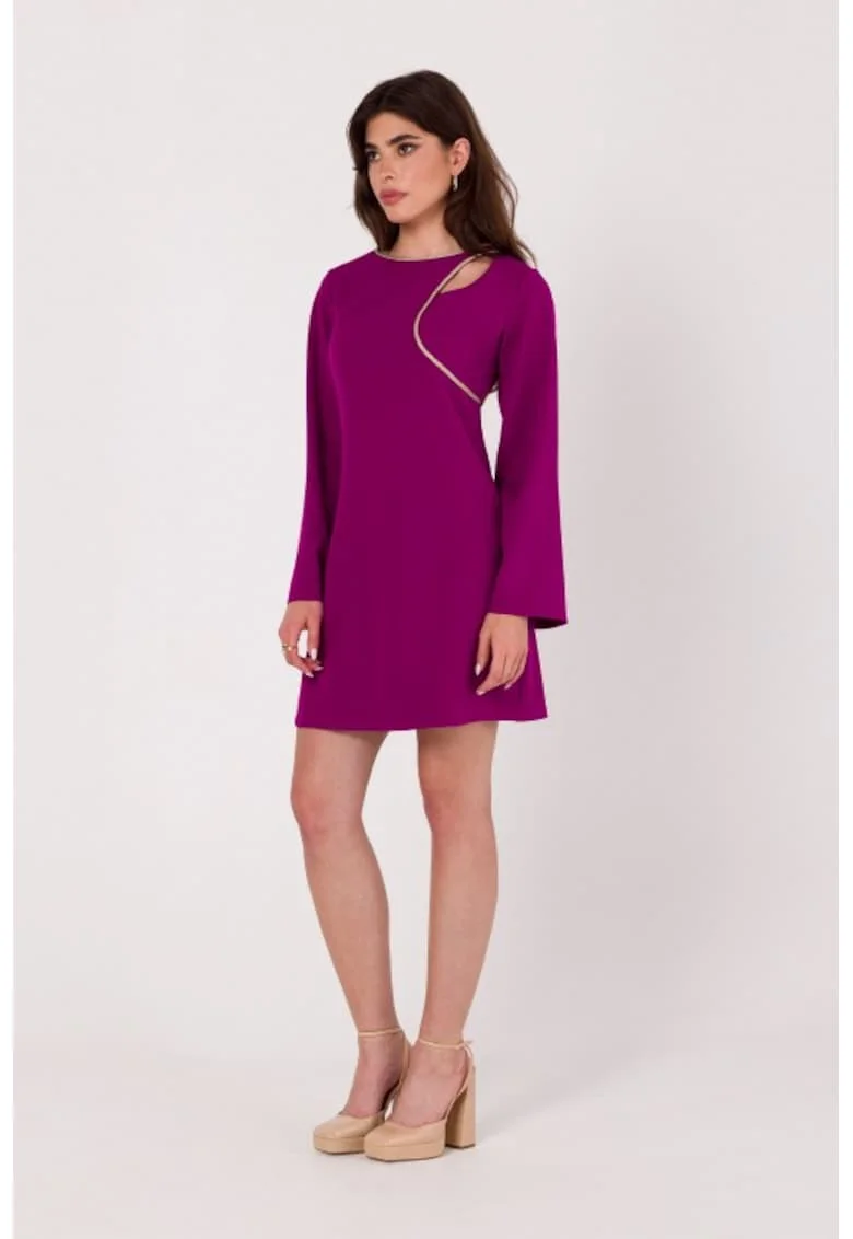 Rochie cu decolteu in forma de lacrima,, Roz