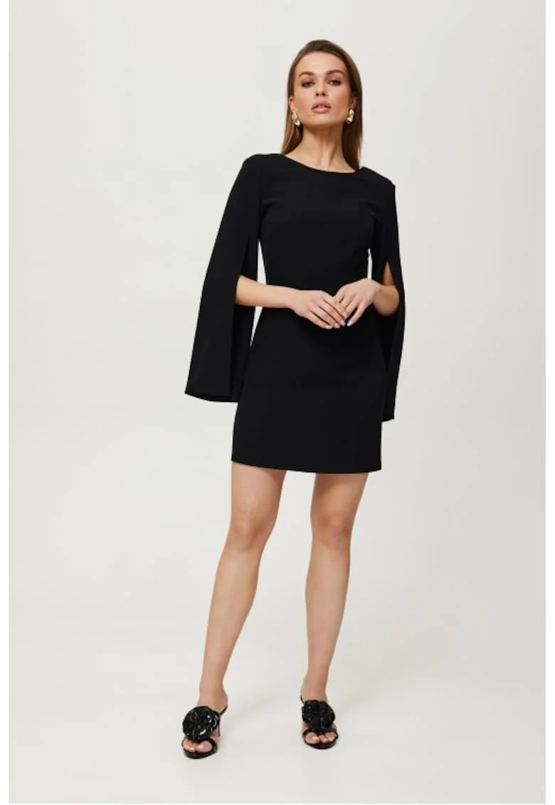 Rochie mini cu maneci taiate,, Negru
