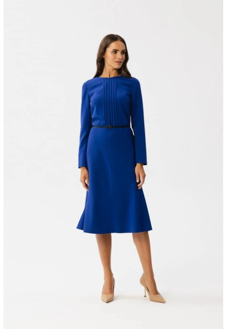Rochie cu cusaturi decorative,, Albastru
