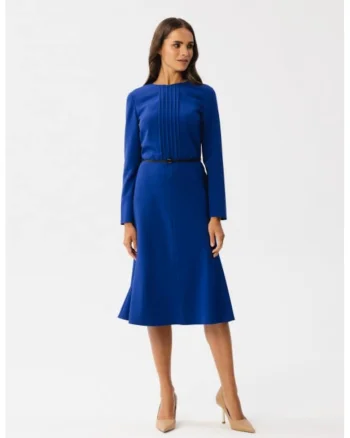 Rochie cu cusaturi decorative,, Albastru
