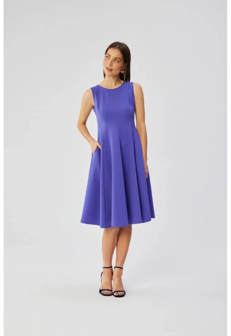 Rochie evazata fara maneci,, Violet