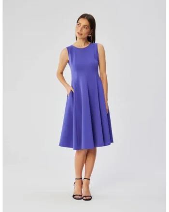 Rochie evazata fara maneci,, Violet